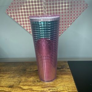 Starbucks summer 2021 pink blue ombré Grid Tumbler